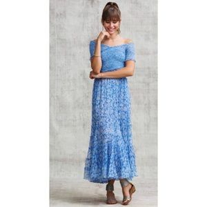 Brand New Poupette St Barth Soledad Dress - Blue Malva Size S